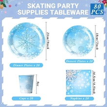 Frozen theme snowflake plate cup set tableware serves 20