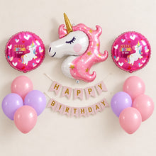 unicorn mini birthday decoration set