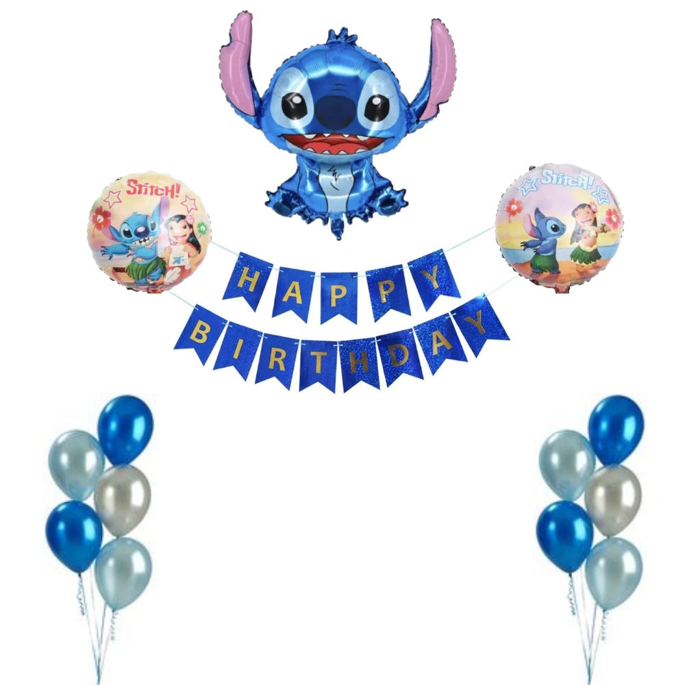 Lilo stitch birthday decoration set blue