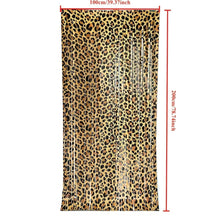 Leopard print curtain foil fringe