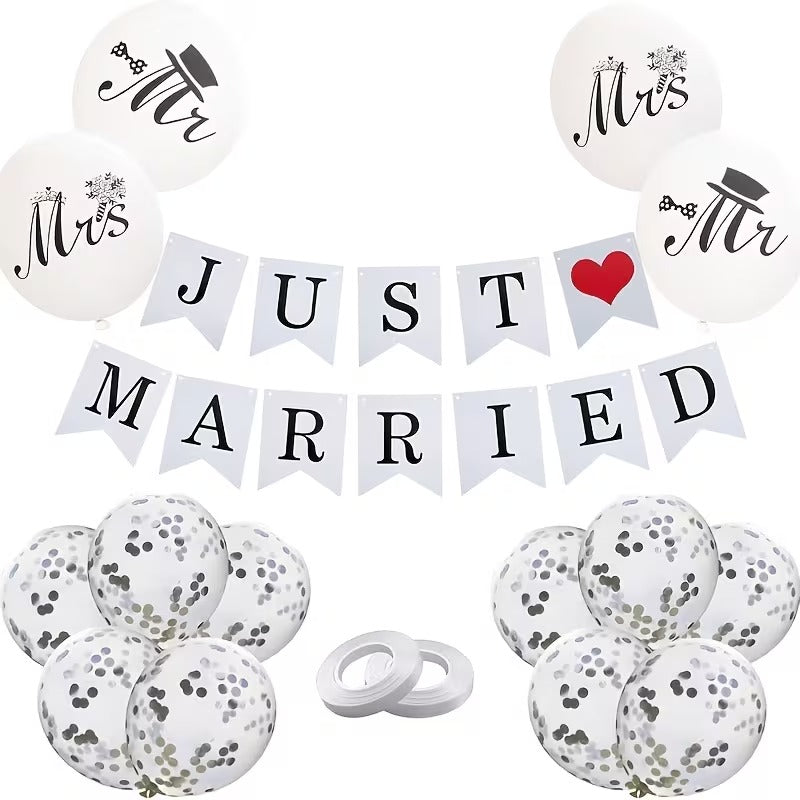 Just married simple decoration