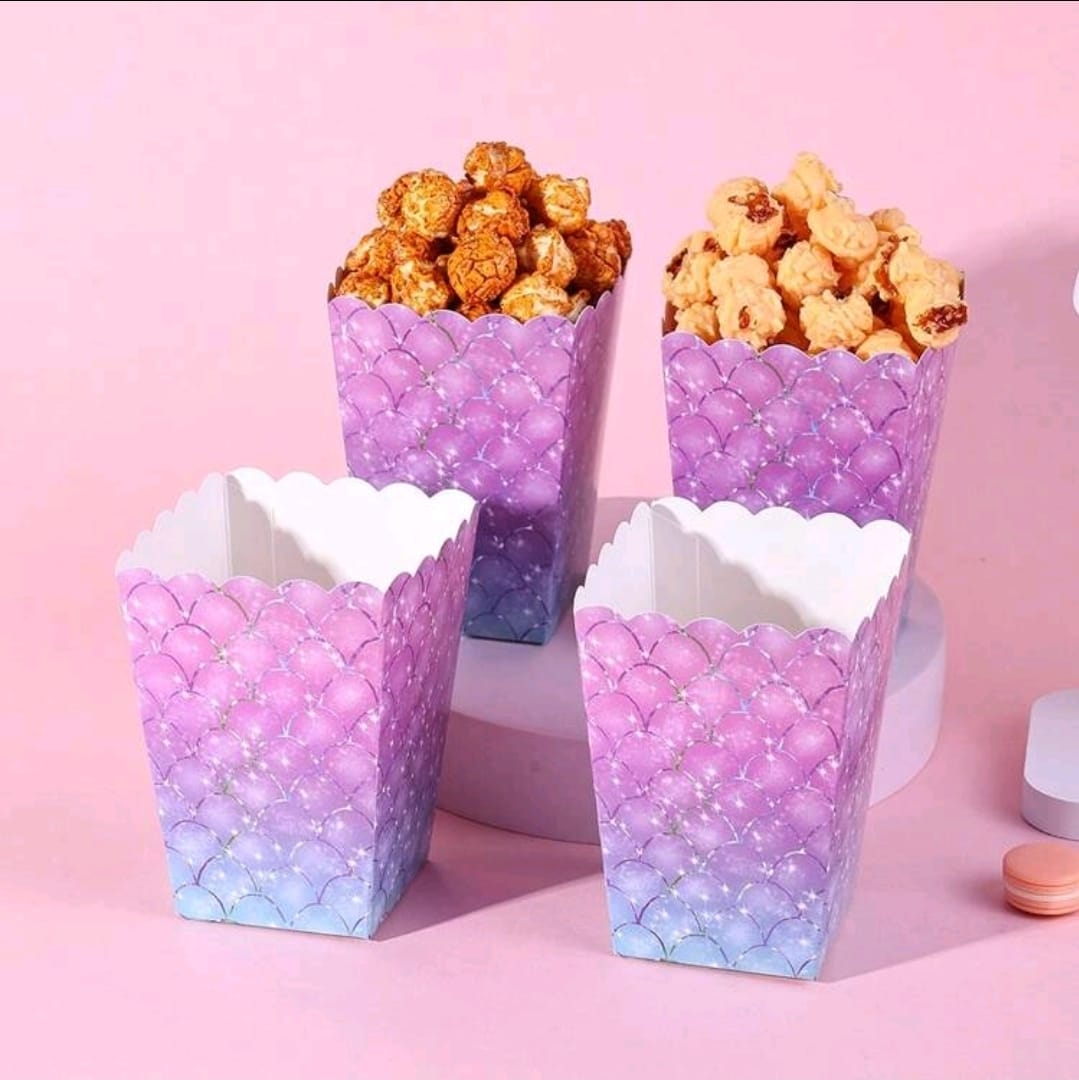 Mermaid snack pop corn box 10pcs
