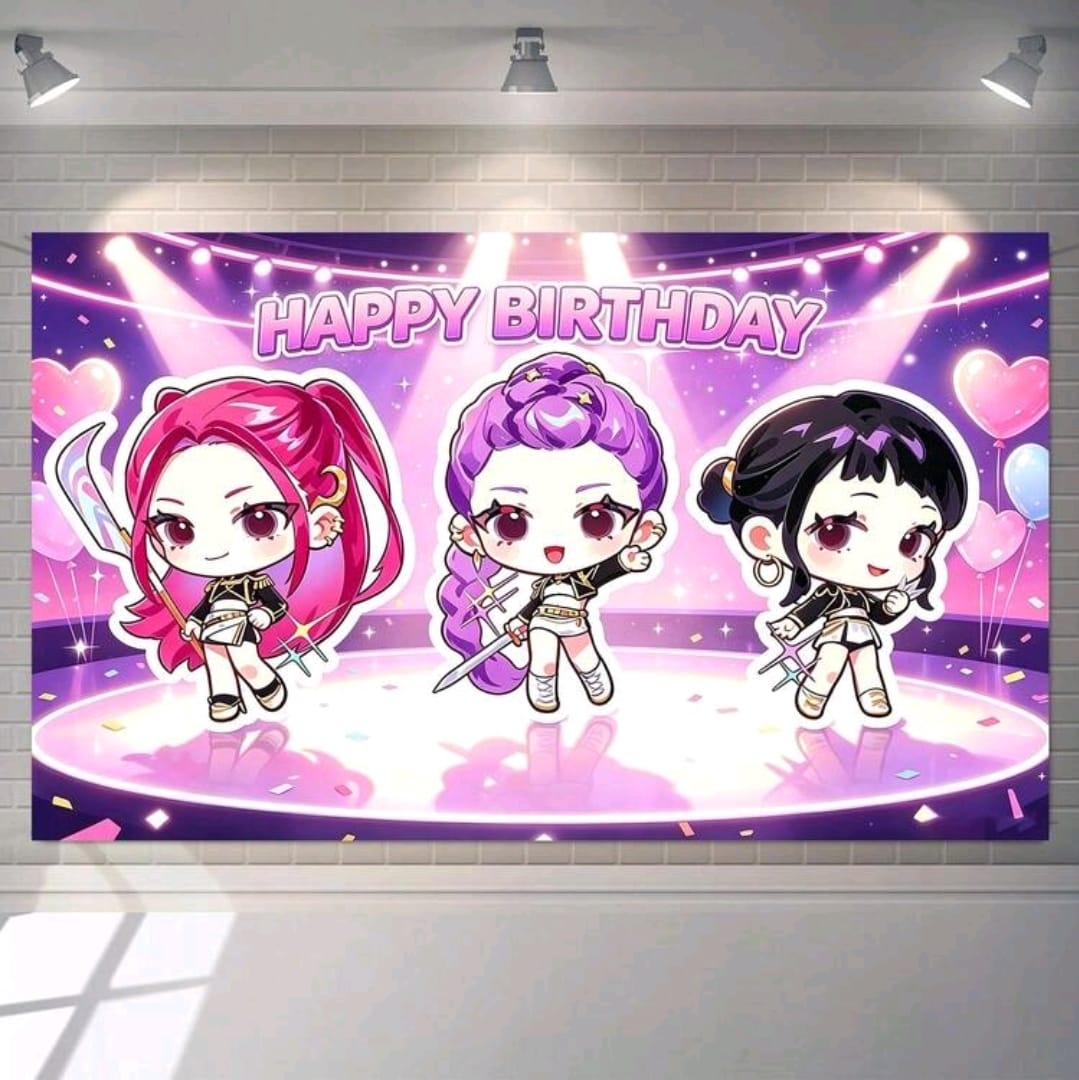 Kpop birthday backdrop poster 270x180cm