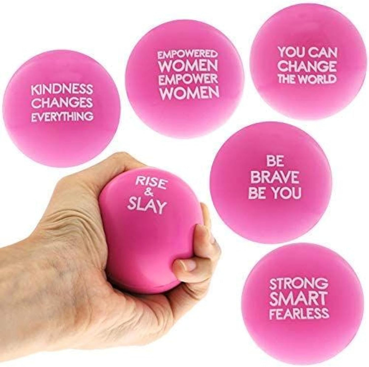 Breast cancer awareness pink Stress Relief Balls 5pcs