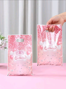 Pink birthday princess loot bag 25 pcs