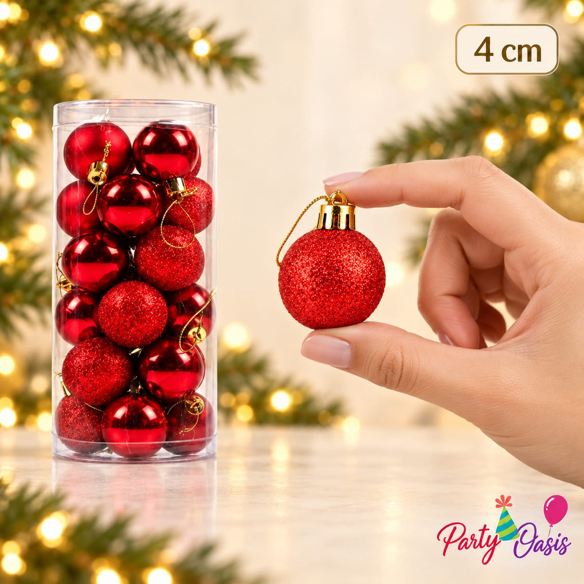 Christmas tree ornaments- pack of 24 pcs