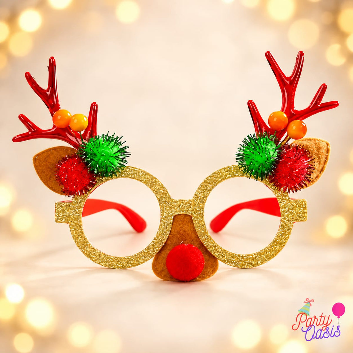 Reindeer red horn eyeframe
