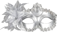 Silver masquerade mask 1 pc
