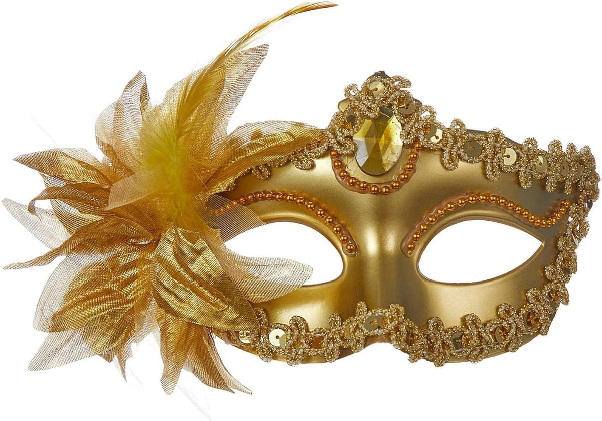 Gold masquerade mask 1 pc