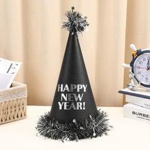 Black & Silver New Year Party Hat – 40 cm