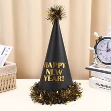 Black & Gold New Year Party Hat – 40 cm