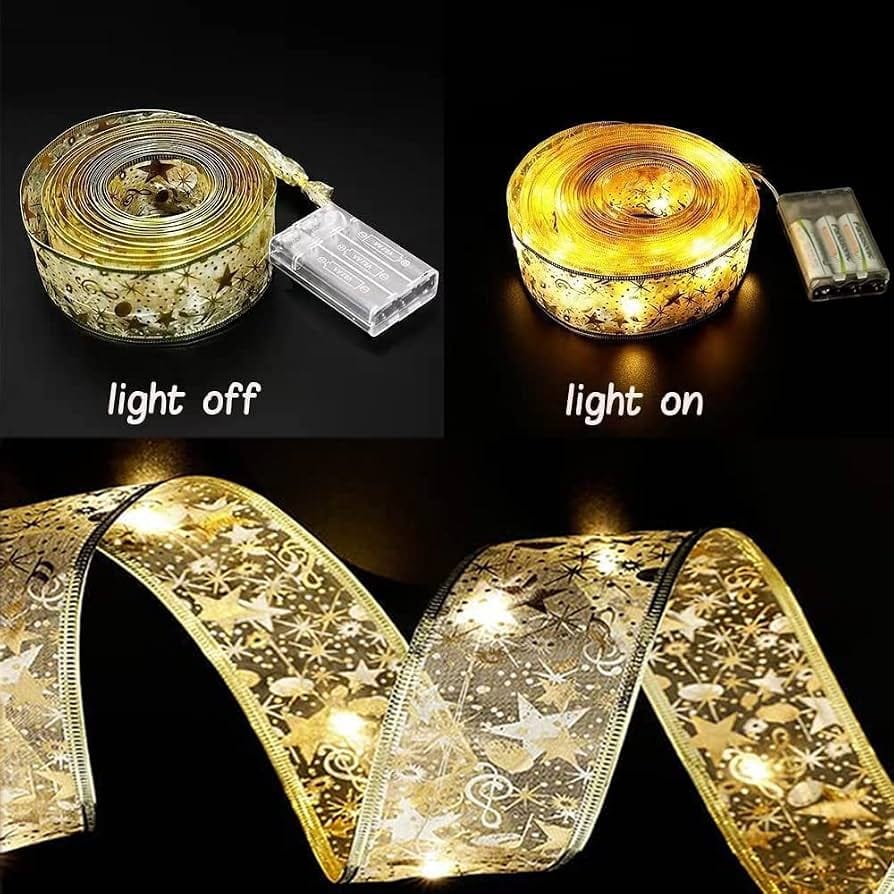 Festive season ribbon light 3m
