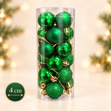 Festive season tree ornaments Green - pack of 24 pcs