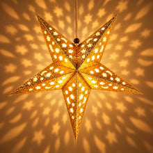 Festive season star golden lantern 1pc without light 60cm