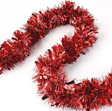 Red tinsel garland 2m