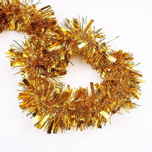 Gold tinsel garland 2m