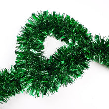 Green tinsel garland 2m