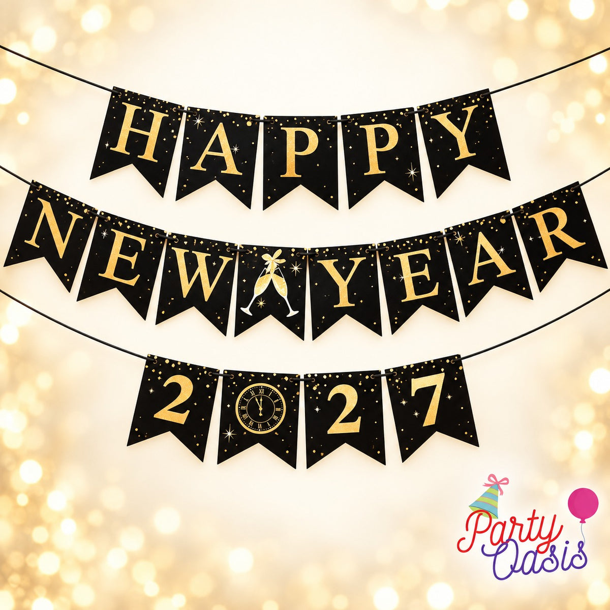 Happy New year 2027 paper banner