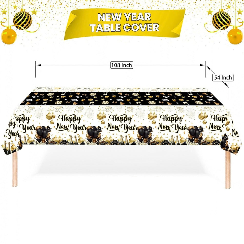 New year table cover white