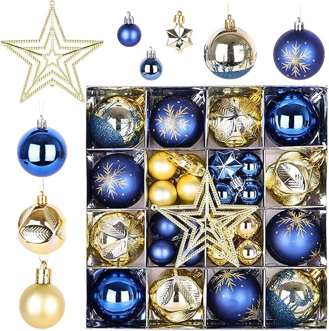 blue festive tree ornaments