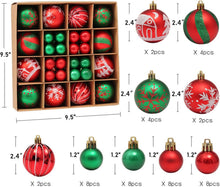Red green festive tree ornaments