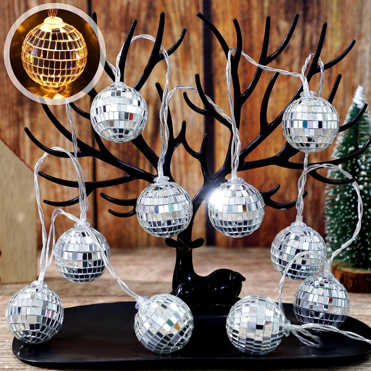 Disco string light - 10 bulb - 1.5m warm light