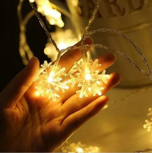 snowflake lights battery operated  - 3m