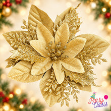 festive season tree ornament star flower - gold