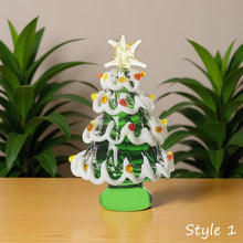 Artisanal Handmade Glass Mini festive season Tree 6.2 x 3.6cm