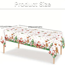 White fun festive table cover 1 pc