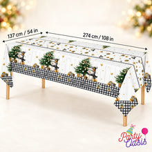 snowman festive season table cover 1 pc