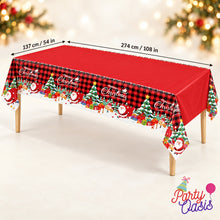 Red table cover for festive season 1pc
