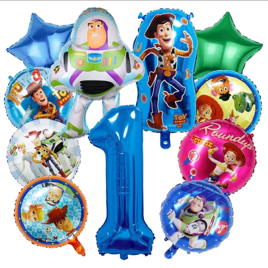 Toy story balloon bunch with digit