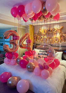Customised balloon room surprise decoration