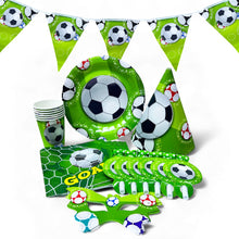 Football party set plate cup tableware serves 6