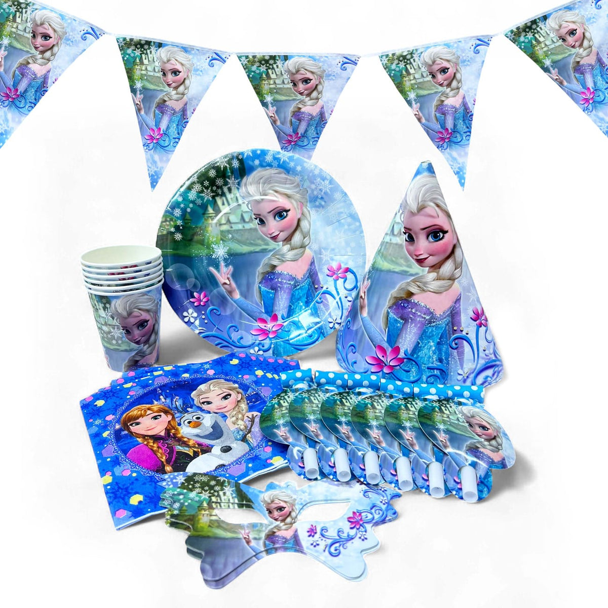 Mystical frozen theme  party set plate cup tableware serves 6