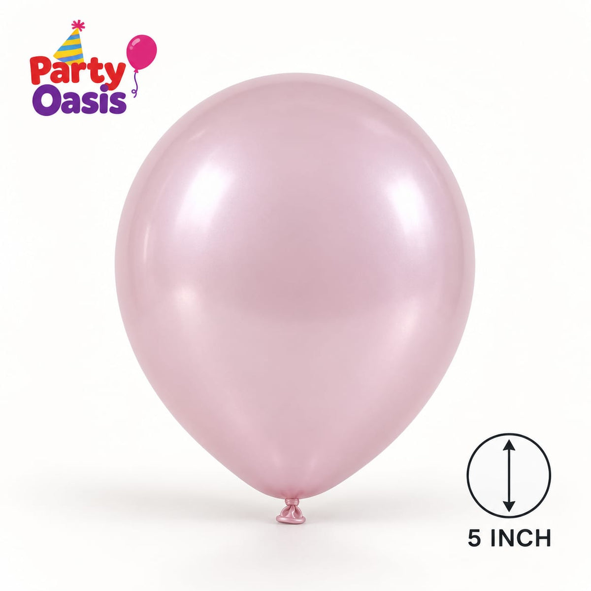 Mini 5inch chrome light pink balloons  non inflated 50pcs