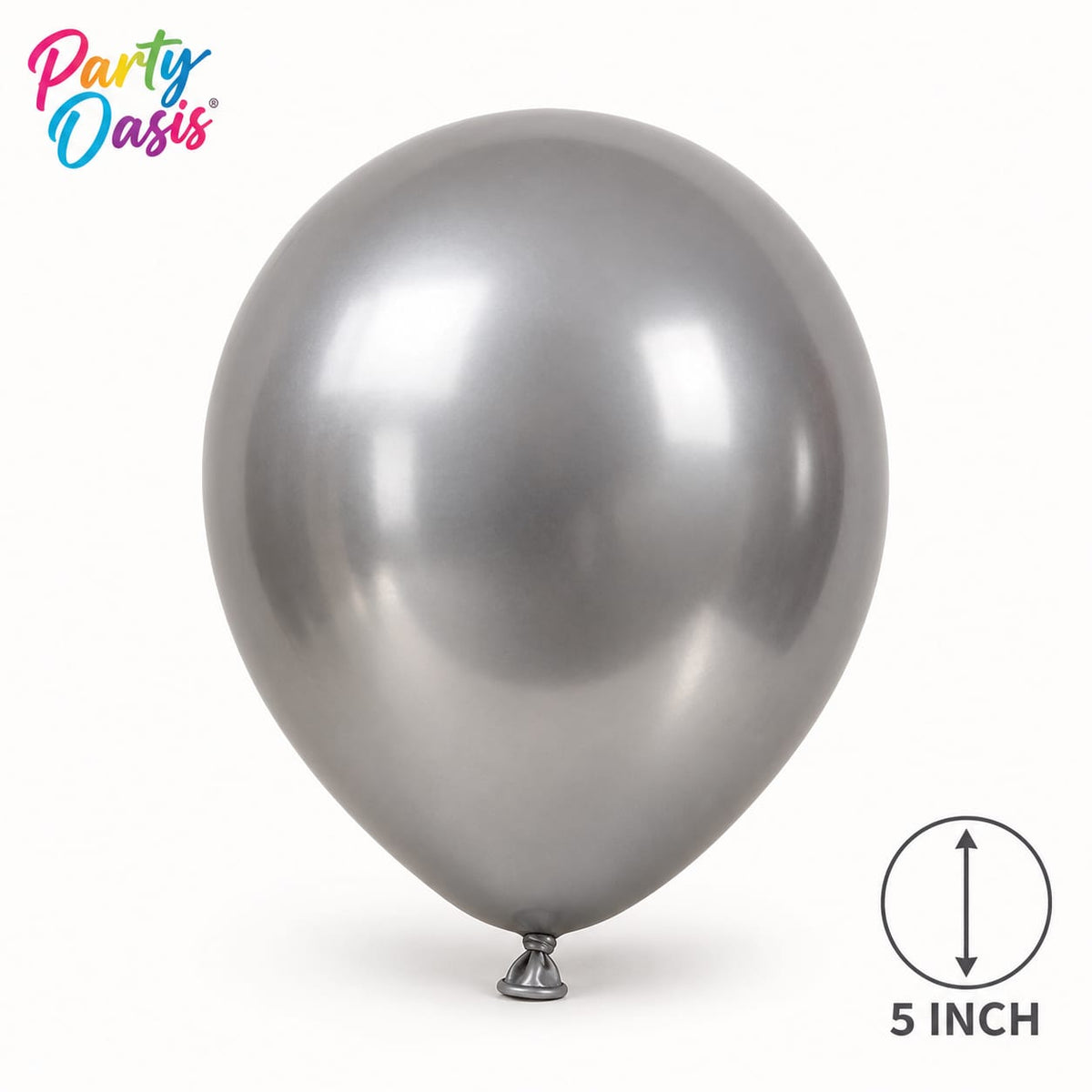 Mini 5inch chrome silver balloons  non inflated 50pcs