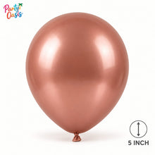 Mini 5inch chrome rosegold balloons  non inflated 50pcs