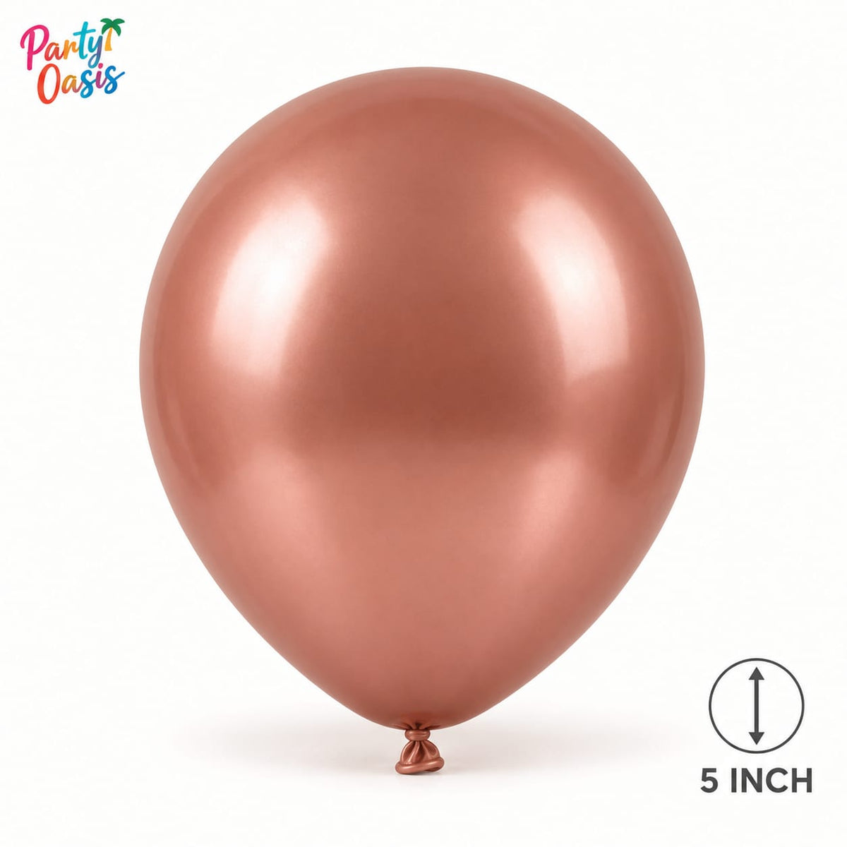Mini 5inch chrome rosegold balloons  non inflated 50pcs