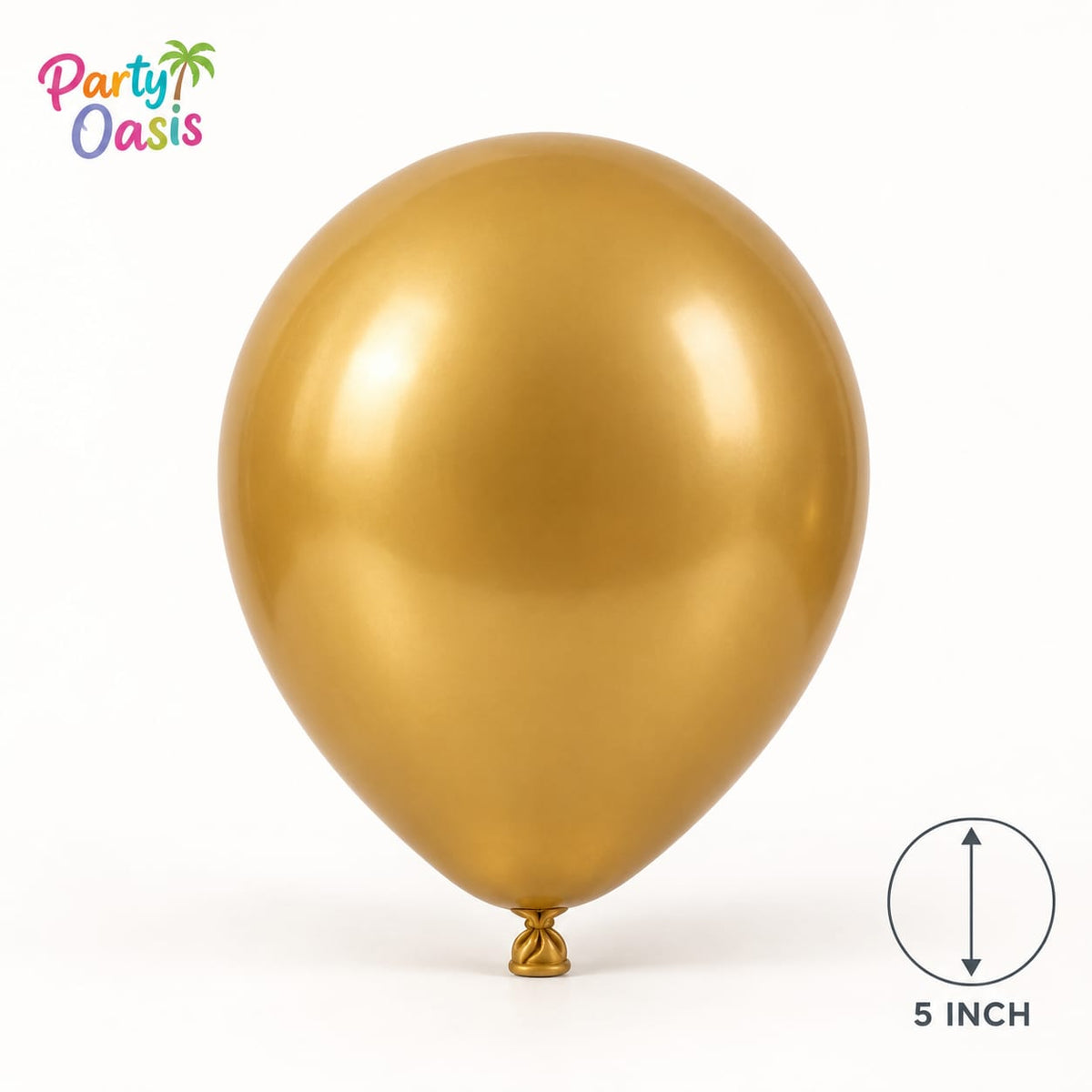 Mini 5inch chrome gold balloons  non inflated 50pcs