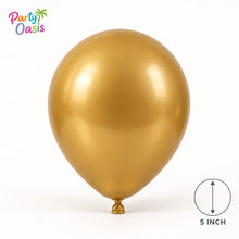 Mini 5inch chrome gold balloons  non inflated 50pcs