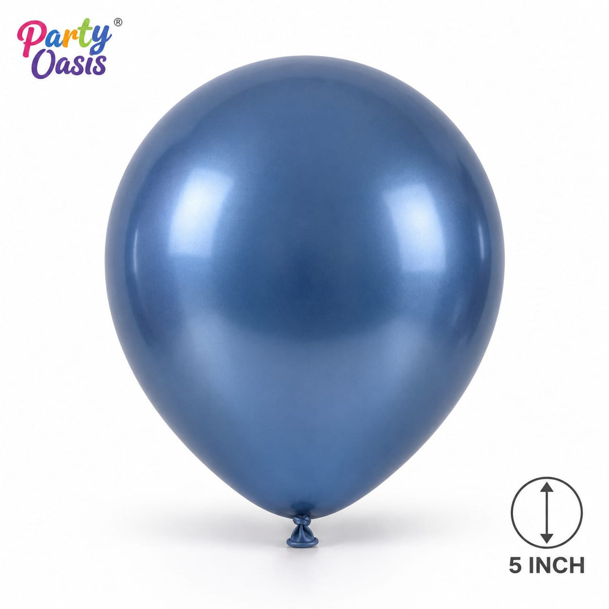 Mini 5inch chrome blue balloons  non inflated 50pcs