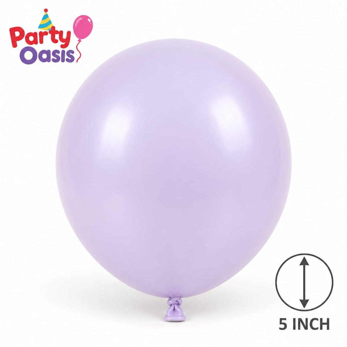 Mini 5inch balloons pastel purple non inflated 50pcs