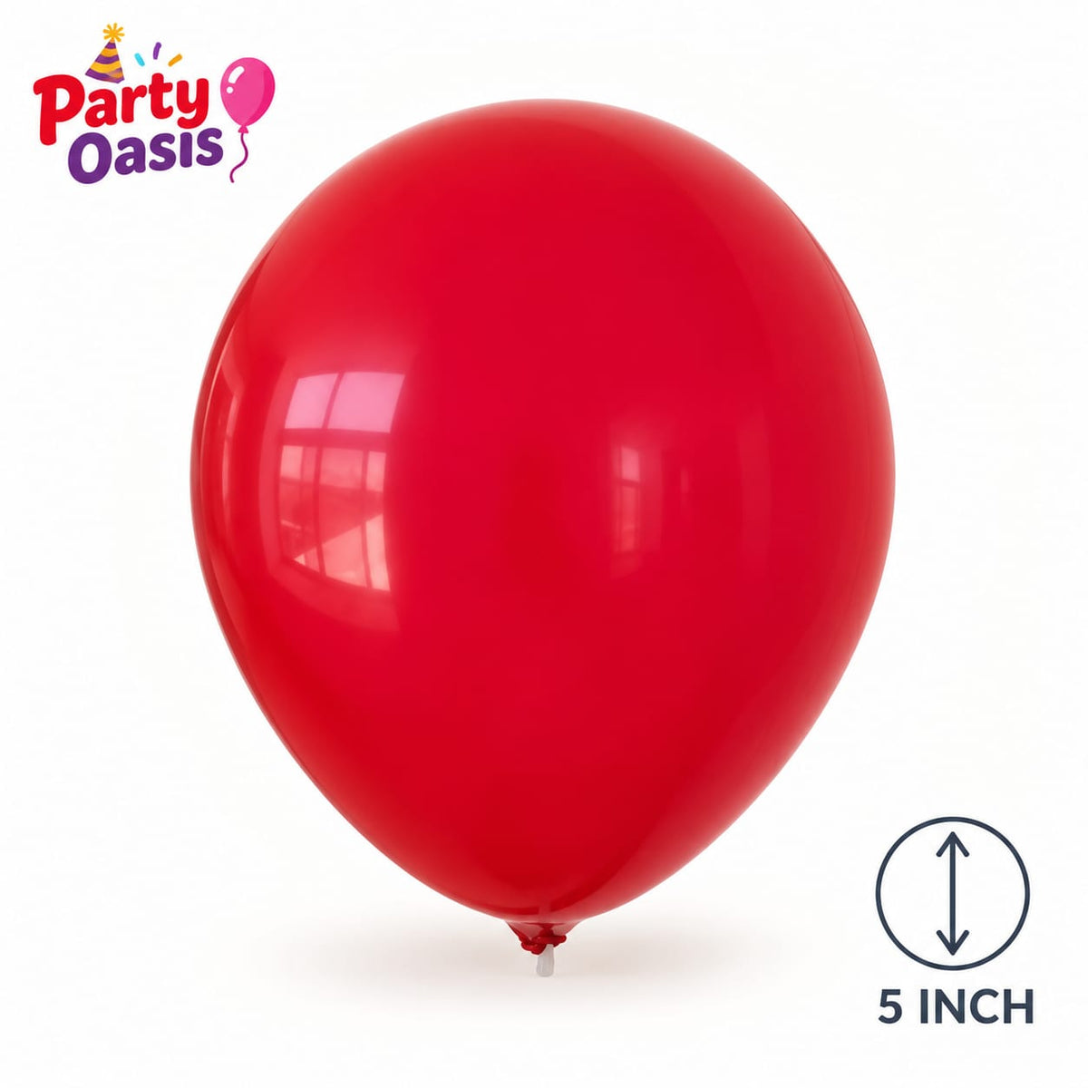 Mini 5inch balloons red non inflated 50pcs