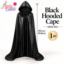 Hooded Black Grim Reaper Cape, Gothic Style