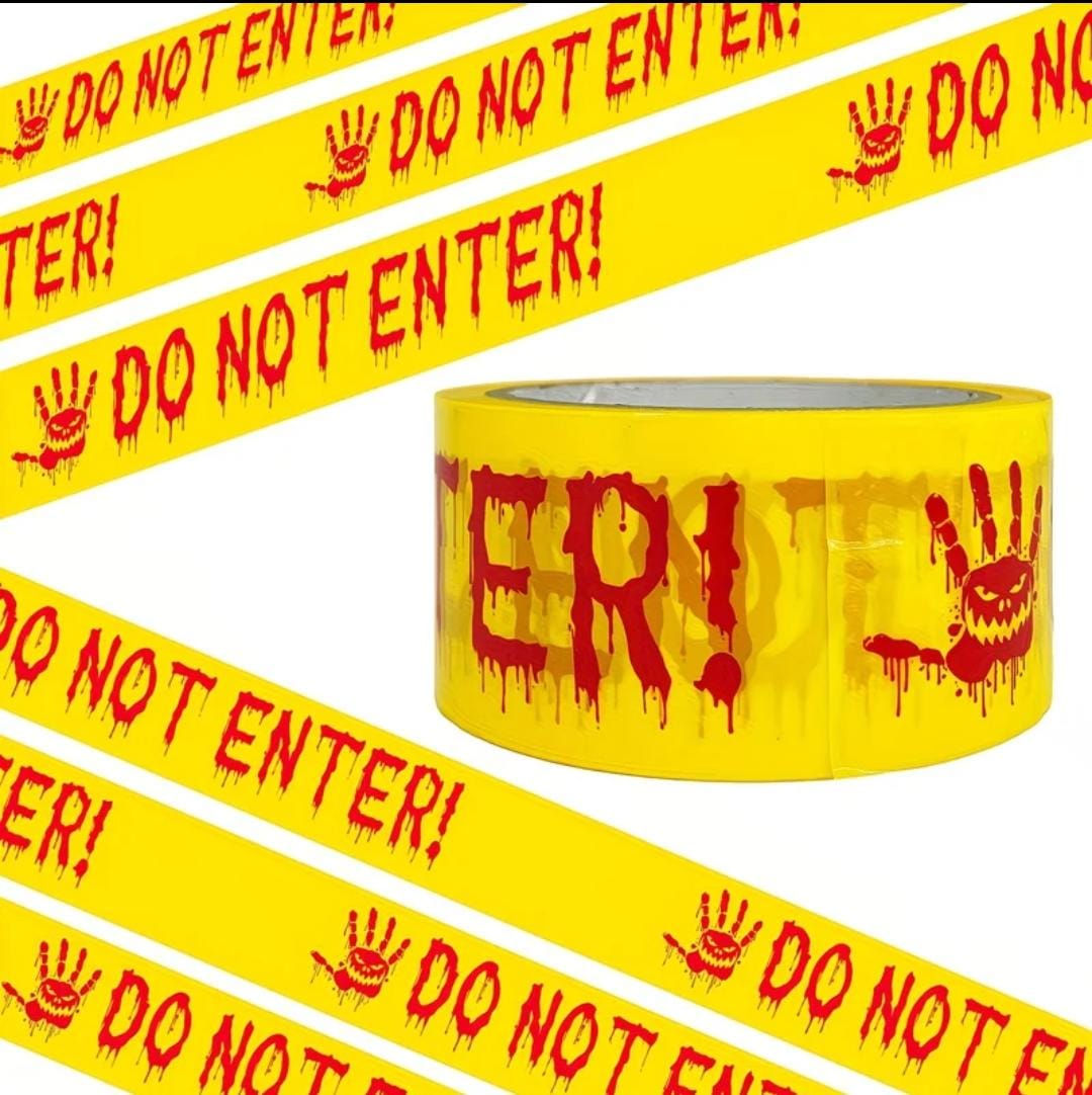 Do Not Enter' Caution Tape - 4.83cm x 50.29meter, Yellow Non-Adhesive Flagging Tape