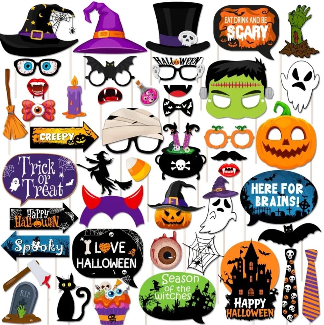 Funny spooky photo props