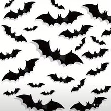 48pcs, Black PVC Bat for trick or treat Decoration - Scary Decor Props