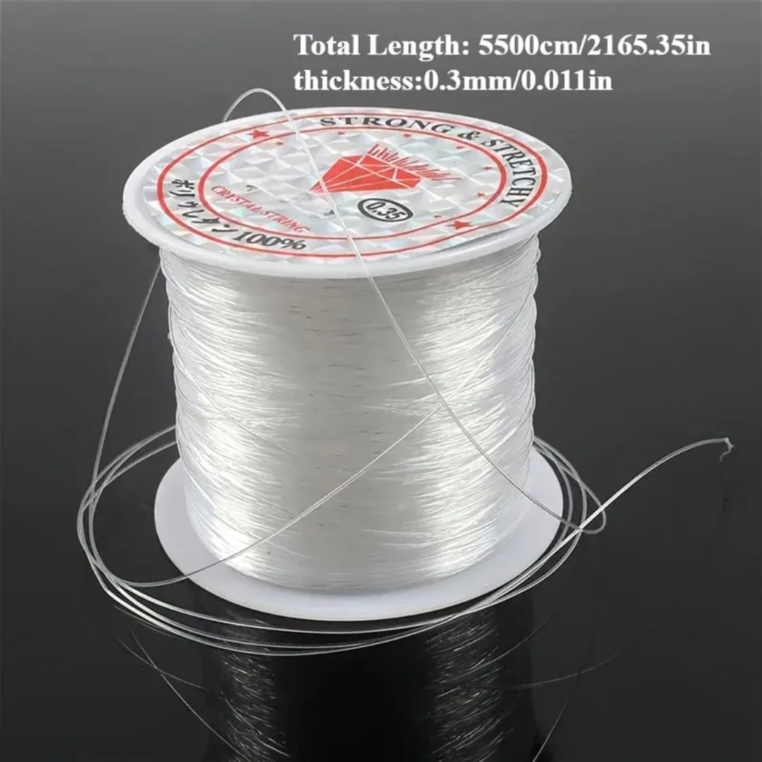 1roll Transparent Nylon Invisible String, 5500cm / 2165.35 Inches